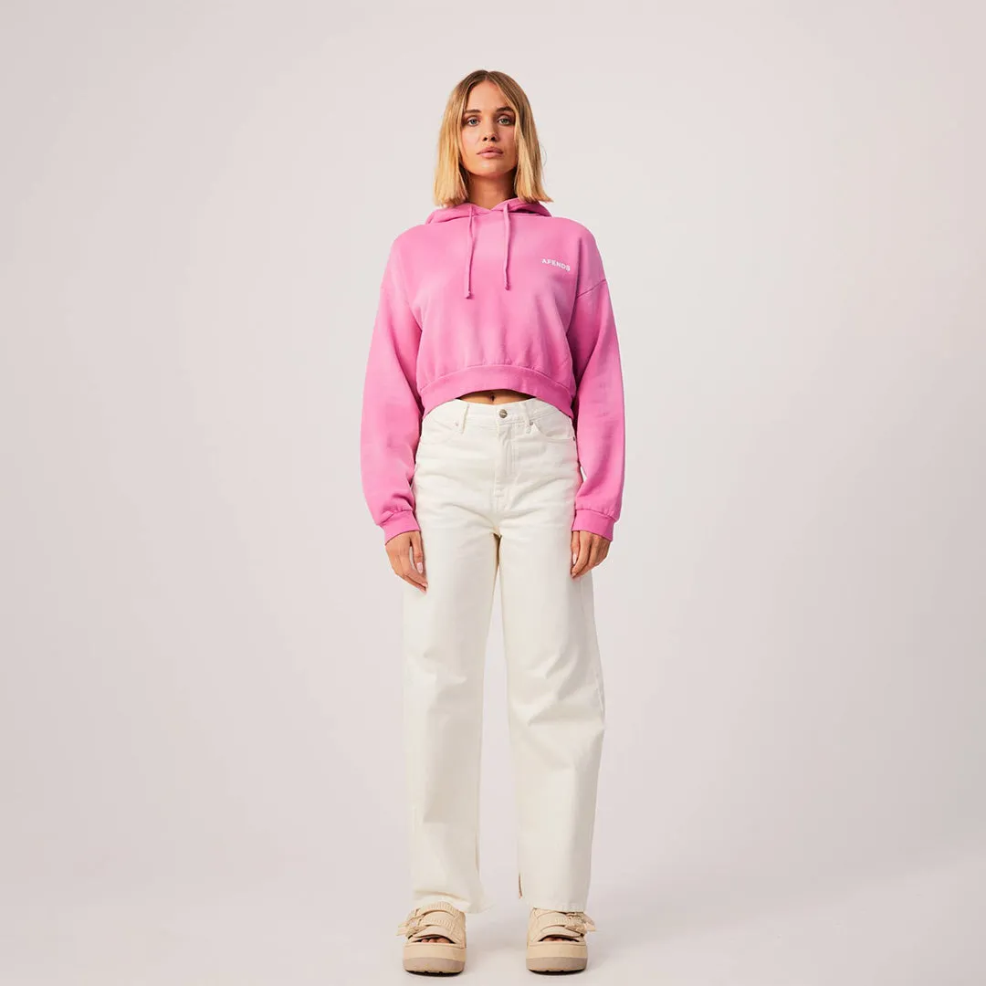 AFENDS Womens Boundless - Cropped Hoodie - Bubblegum