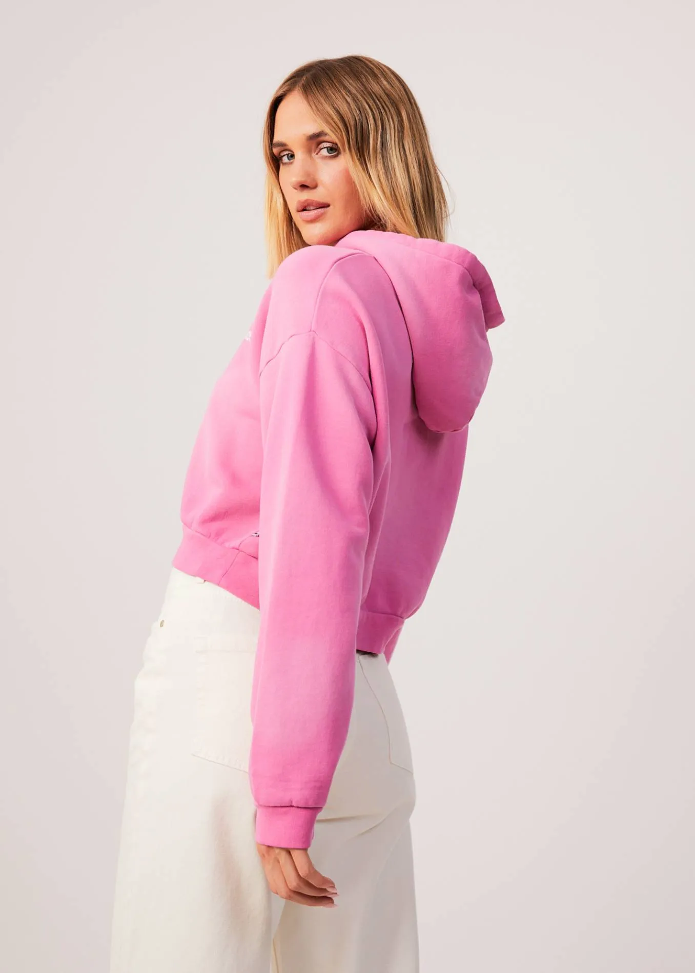 AFENDS Womens Boundless - Cropped Hoodie - Bubblegum
