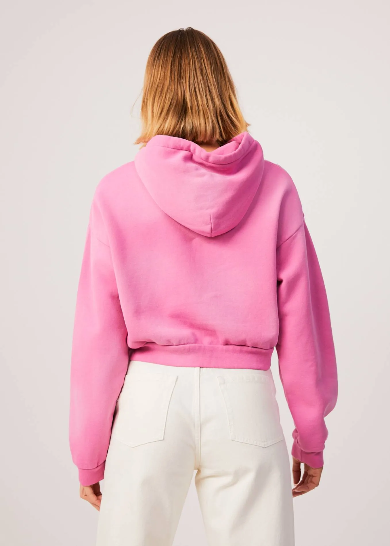AFENDS Womens Boundless - Cropped Hoodie - Bubblegum