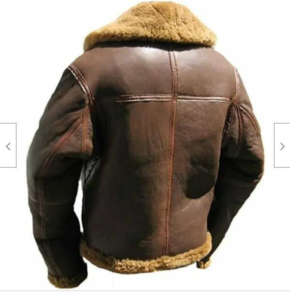 B3 RAF Brown Men's Aviator Bomber Jacket