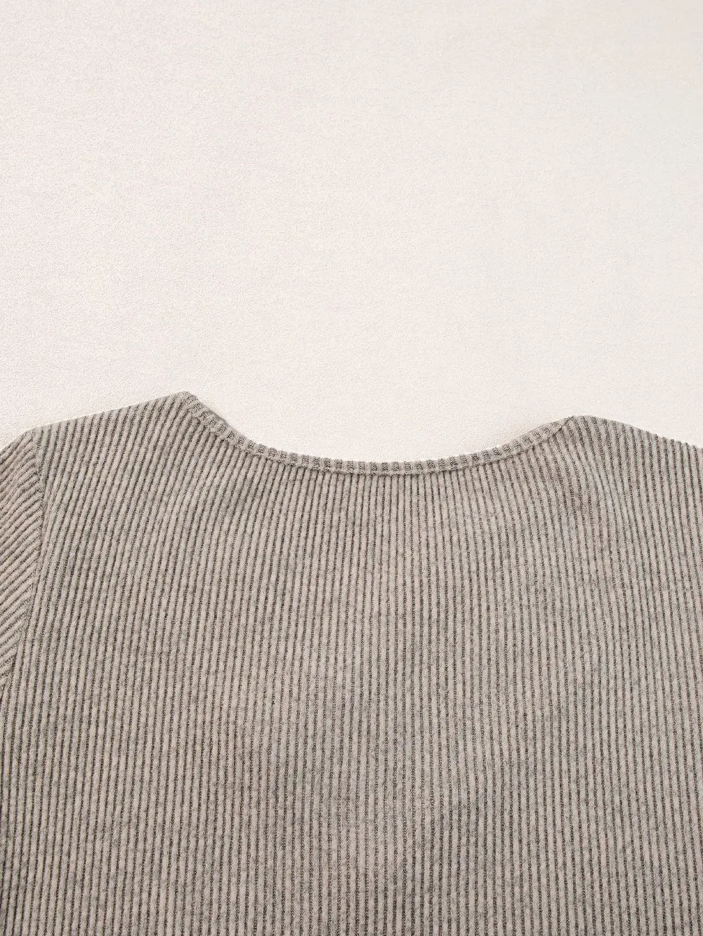 Basic Ribbed V-Neck Top