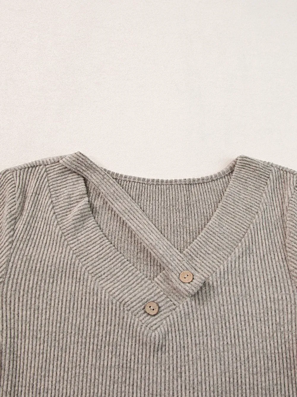 Basic Ribbed V-Neck Top