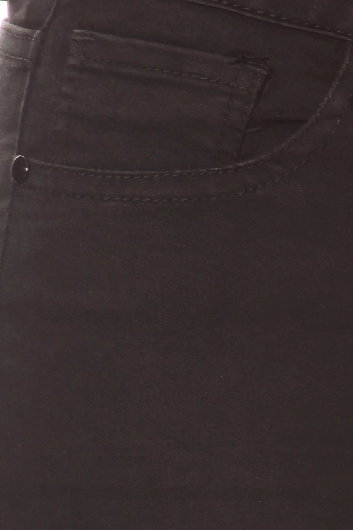 Black Denim Low Rise Jeans With Slashes