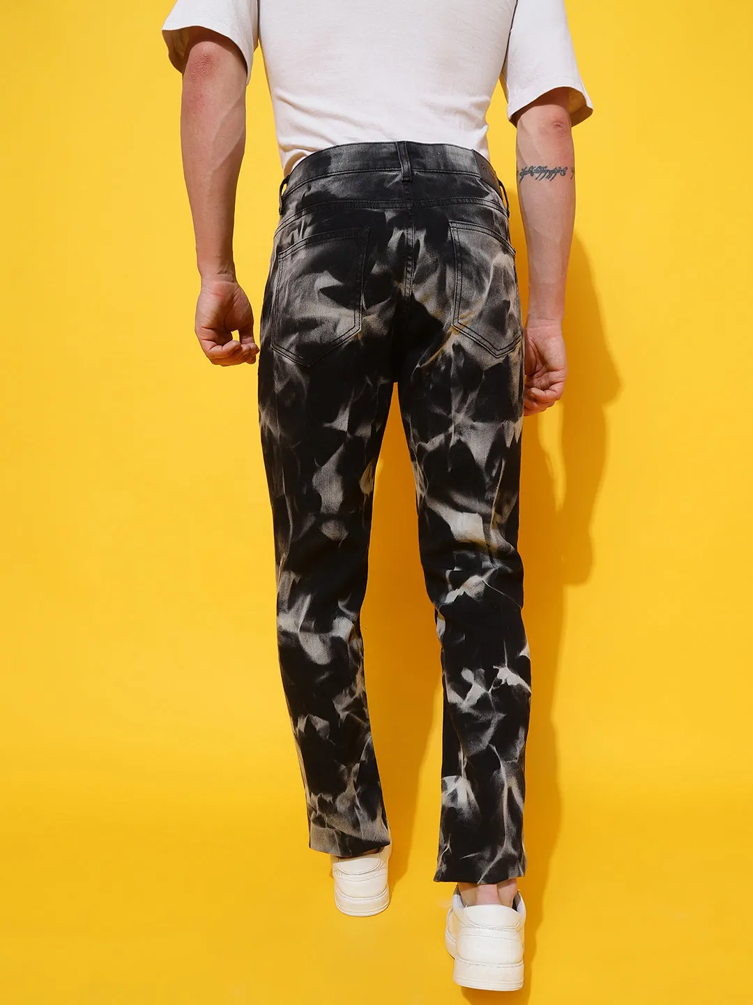 Black Tie & Dye Slim Fit Jeans