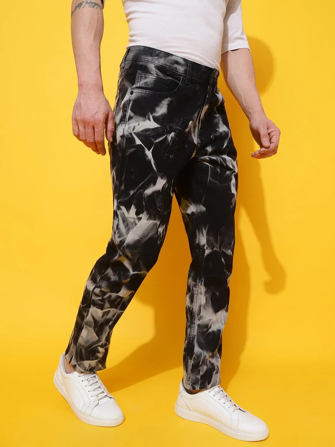 Black Tie & Dye Slim Fit Jeans