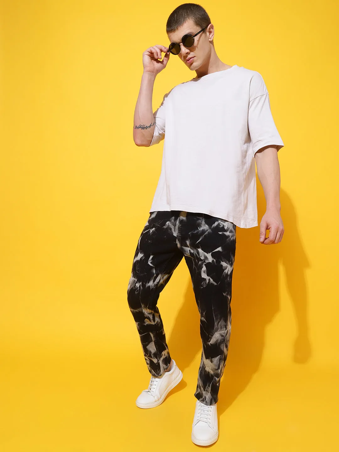 Black Tie & Dye Slim Fit Jeans