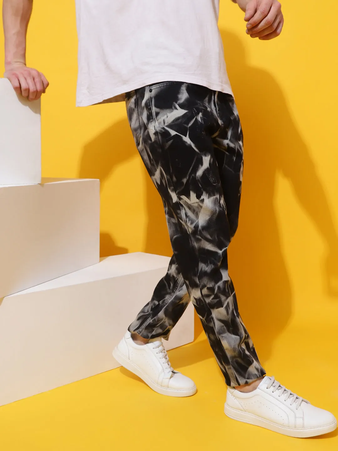 Black Tie & Dye Slim Fit Jeans