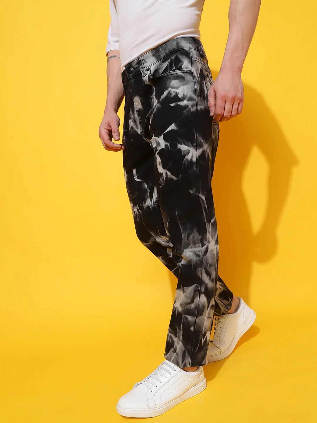 Black Tie & Dye Slim Fit Jeans