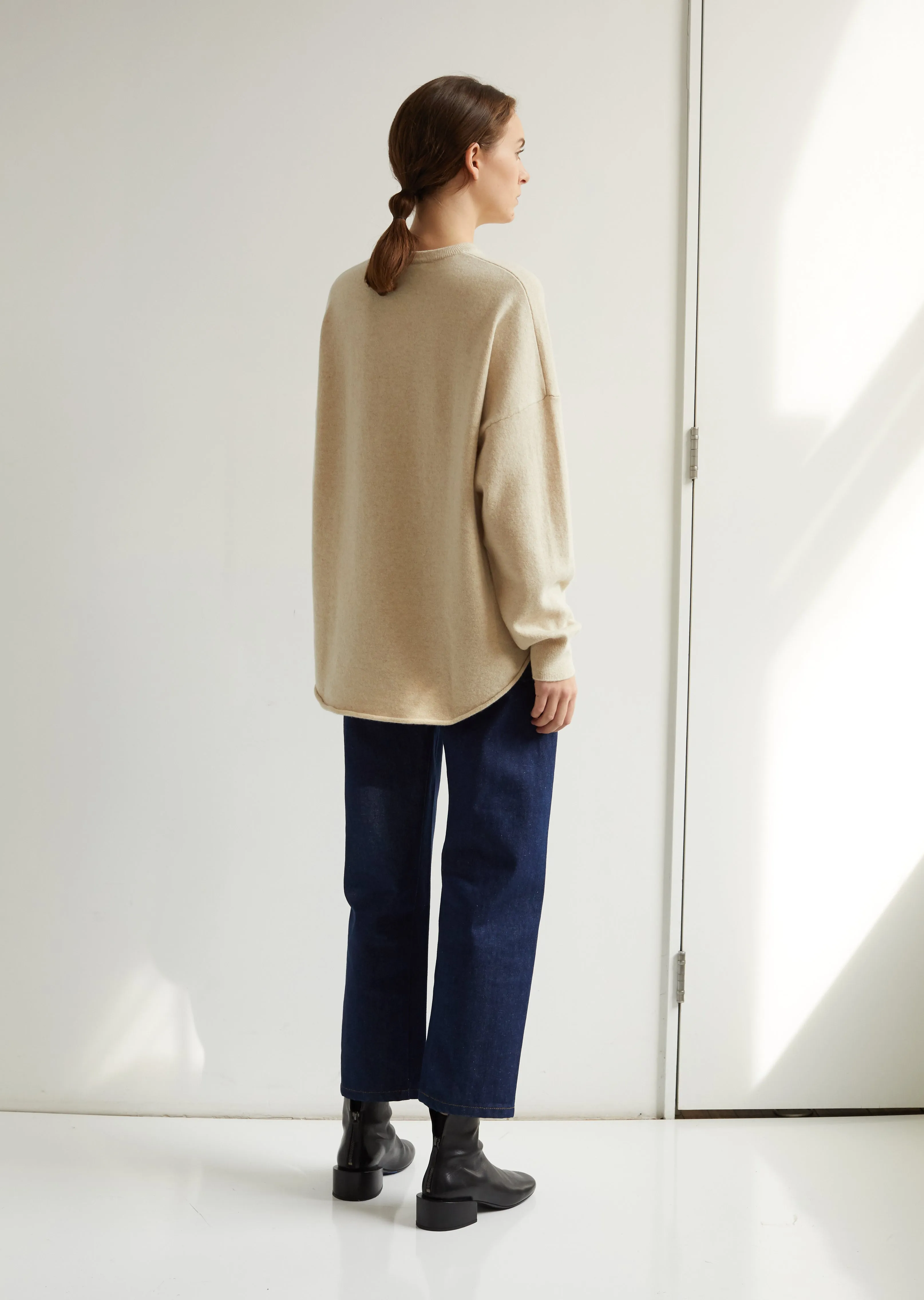 Cashmere Crew Hop Crewneck Sweater