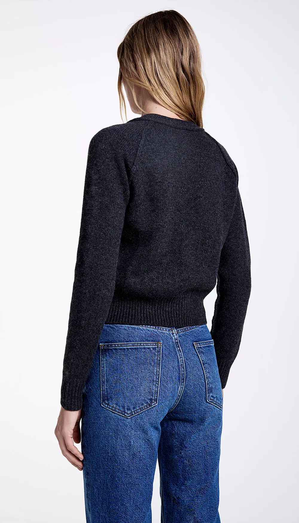 Cashmere Cropped V-Neck Cardi