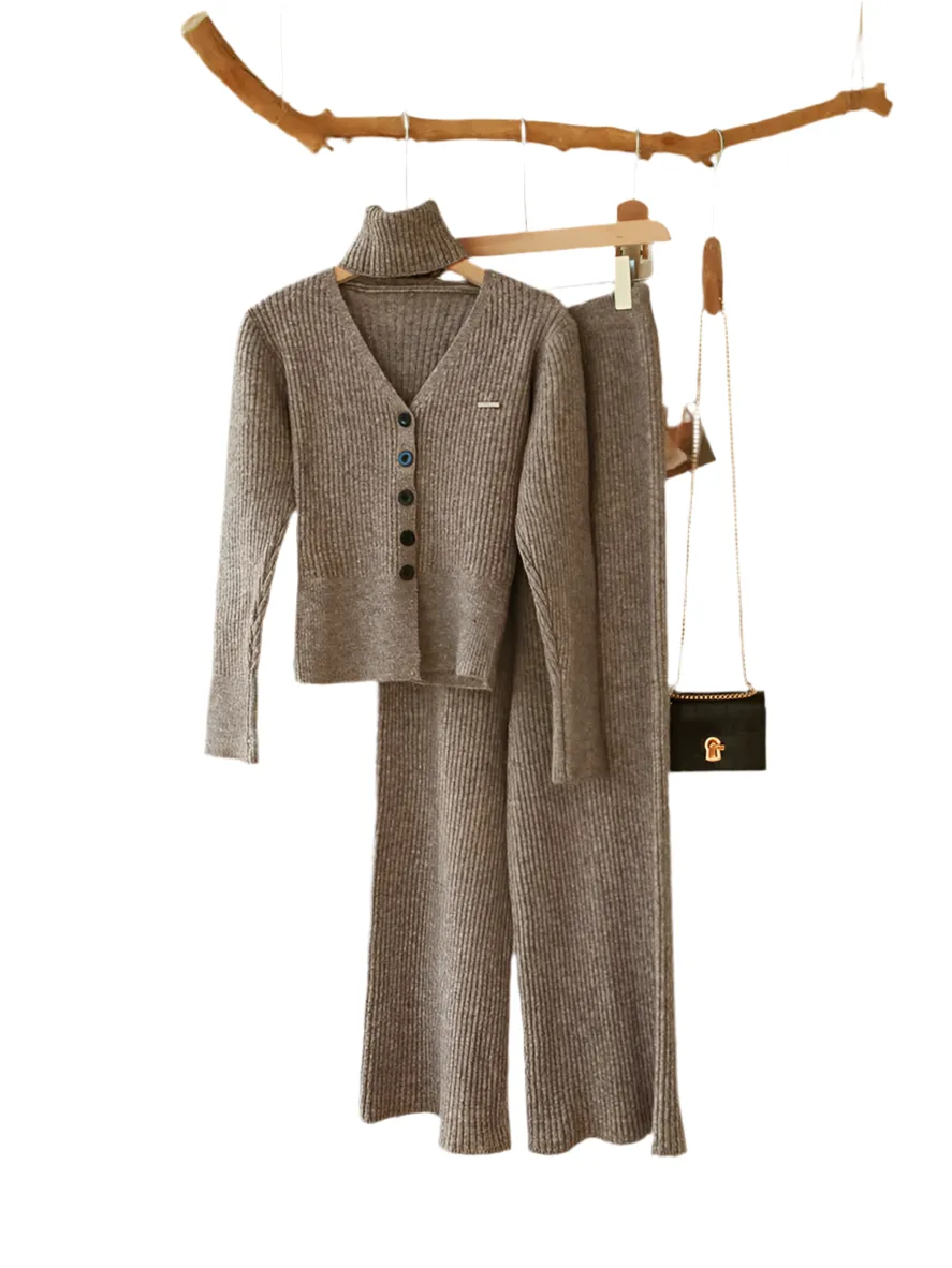 Cashmere Two Piece Cardigan Set