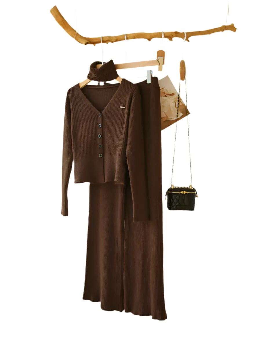 Cashmere Two Piece Cardigan Set