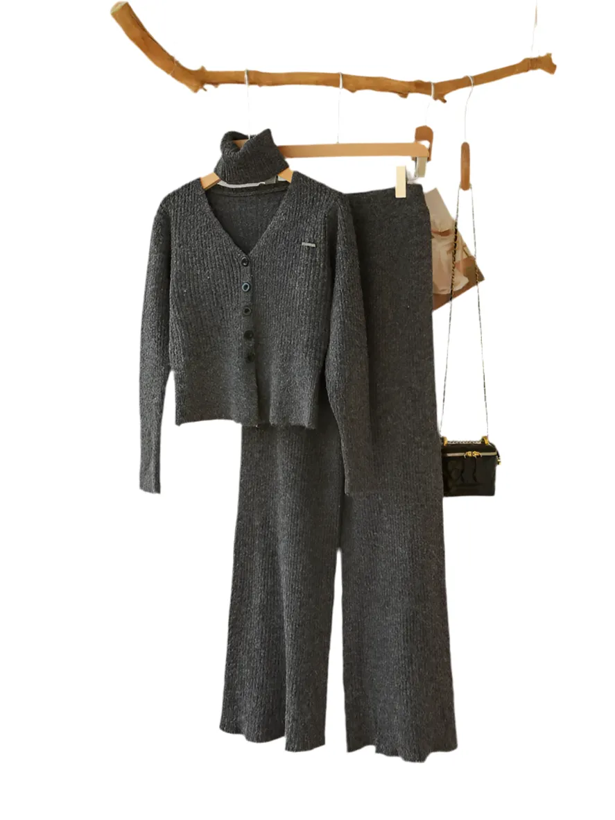 Cashmere Two Piece Cardigan Set