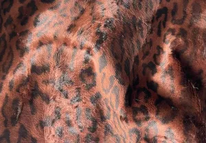 Frisky Chestnut & Black Cheetah Cotton Blend Faux Fur