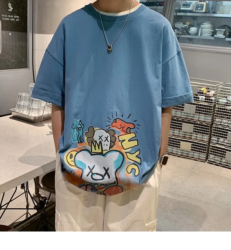 Kaws Design Mens Oversized T Shirt