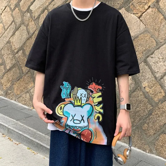 Kaws Design Mens Oversized T Shirt