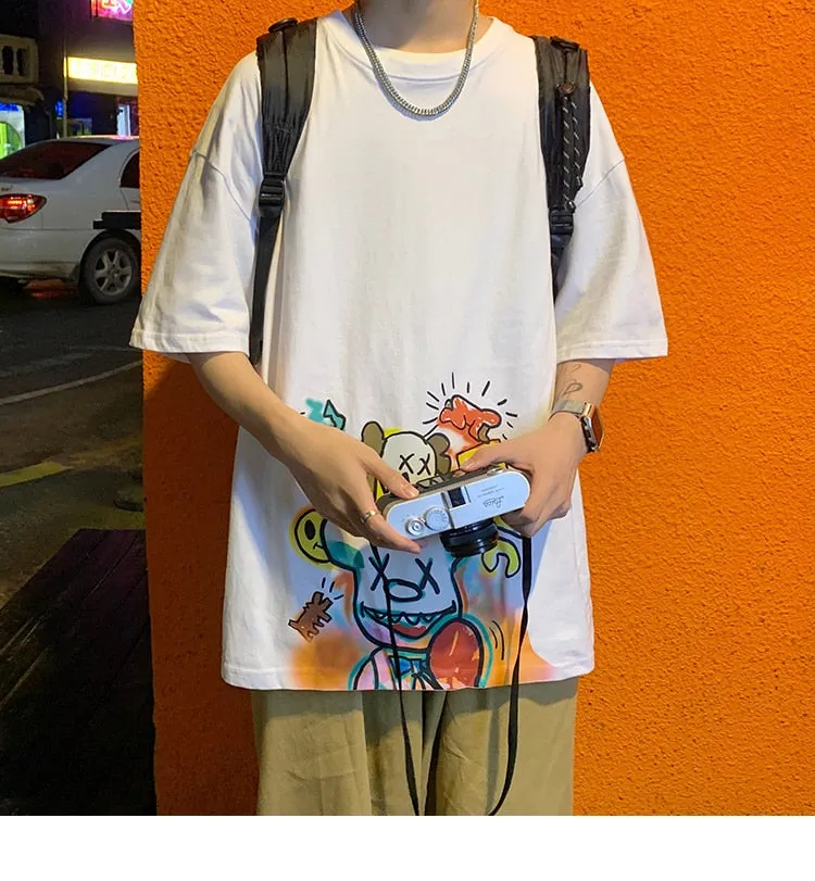 Kaws Design Mens Oversized T Shirt