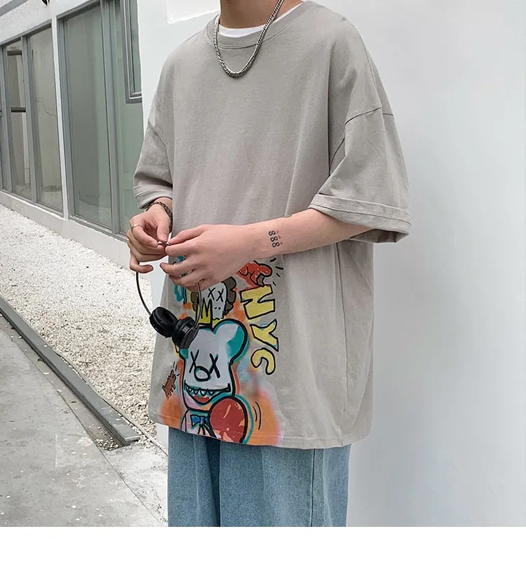 Kaws Design Mens Oversized T Shirt