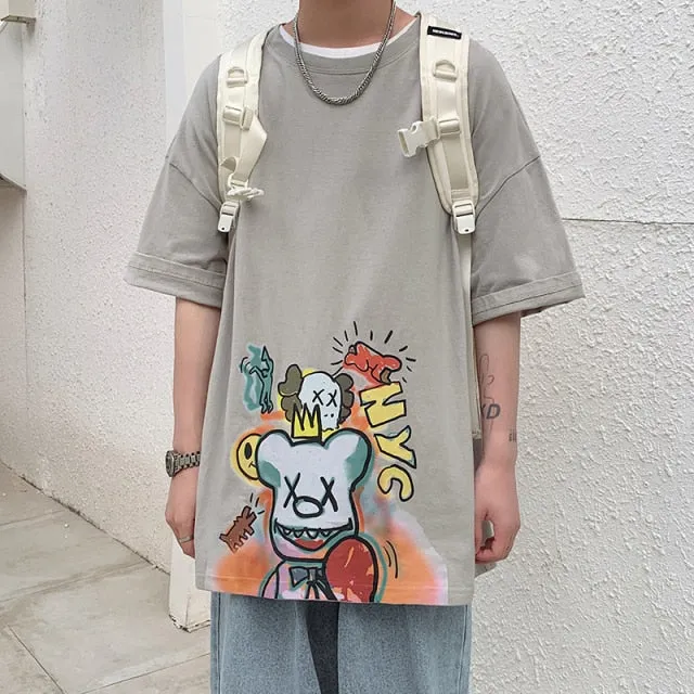 Kaws Design Mens Oversized T Shirt