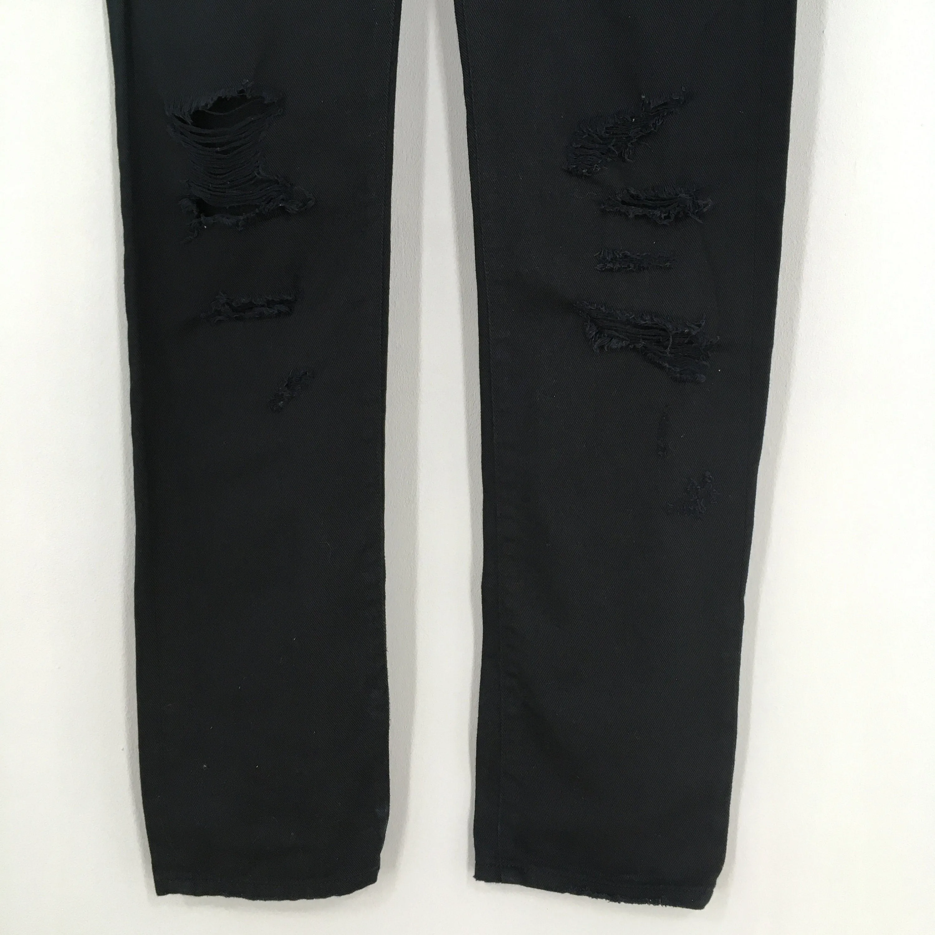 Kiks Tyo Japan Black Ripped Denim Size 34x30