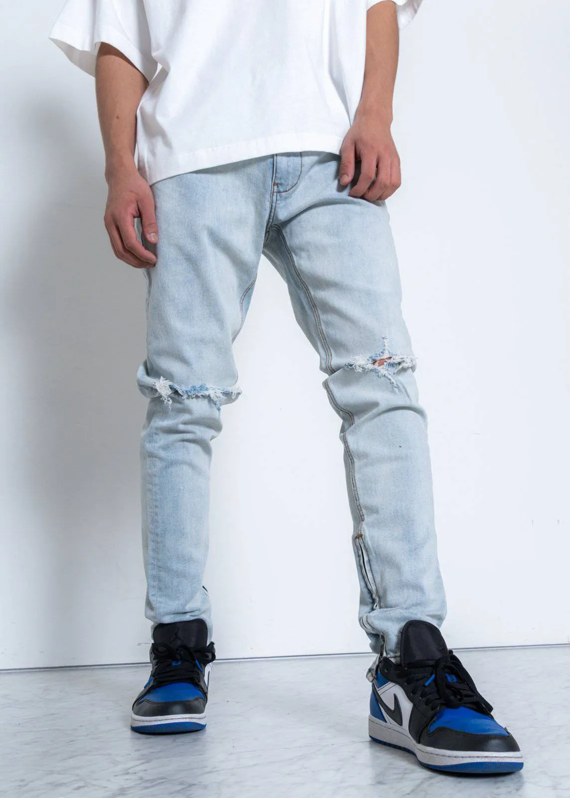 Konus Men's Washed Out Slim Fit Denim