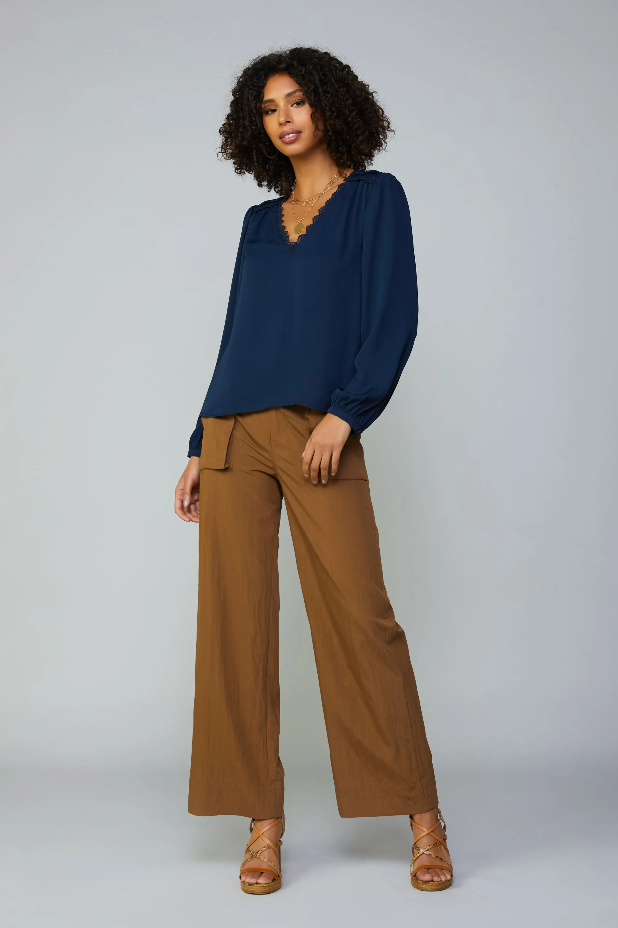 Lace Trim Blouse