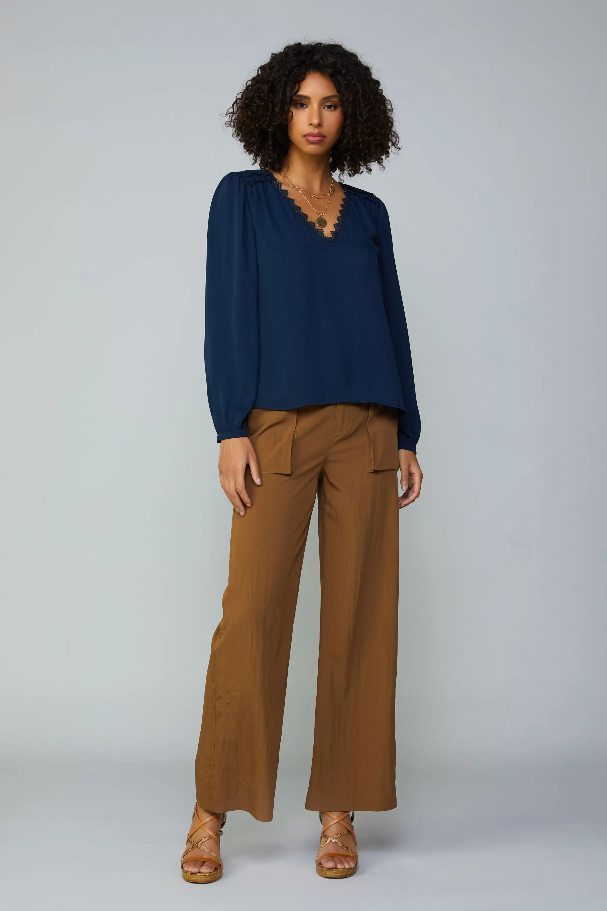 Lace Trim Blouse