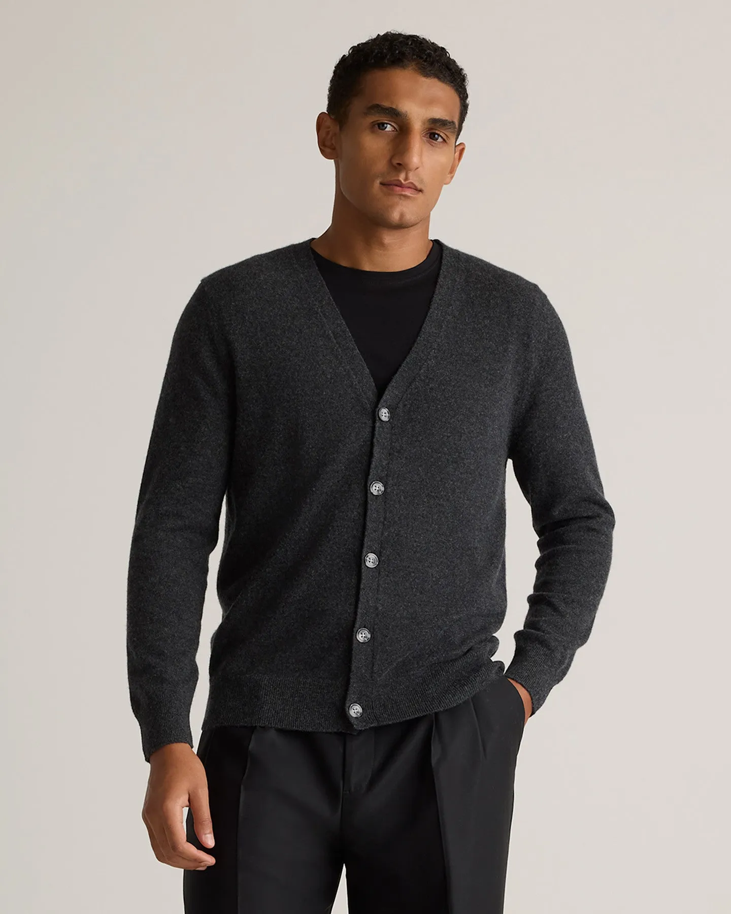 Lightweight Mongolian Cashmere Cardigan Sweater