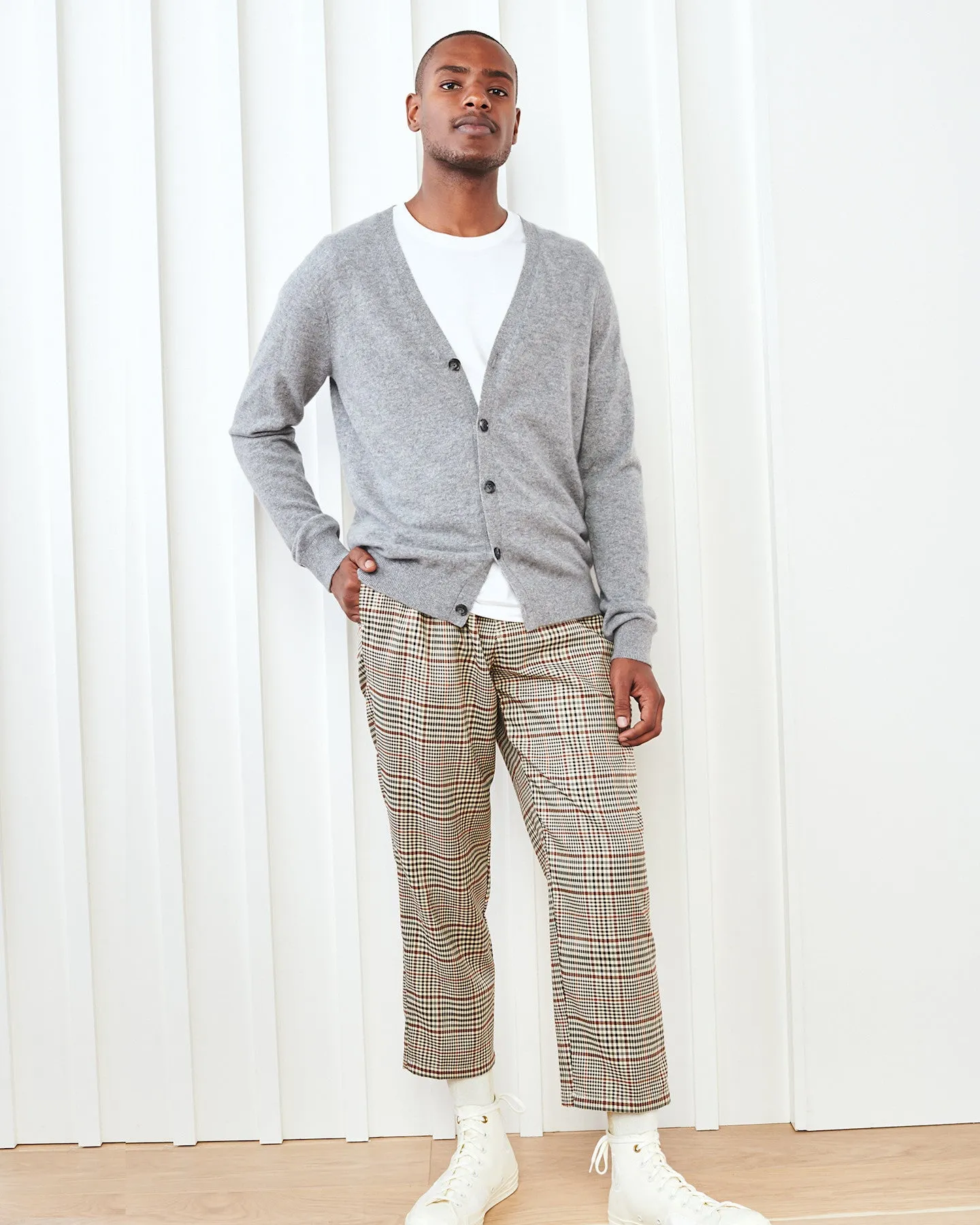 Lightweight Mongolian Cashmere Cardigan Sweater