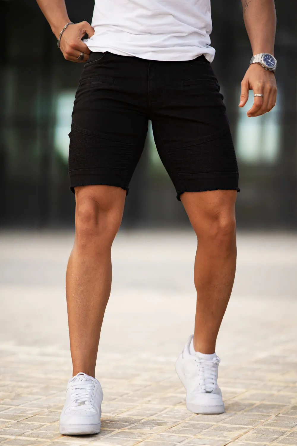 Men's Black Jean Short - Basic Style
