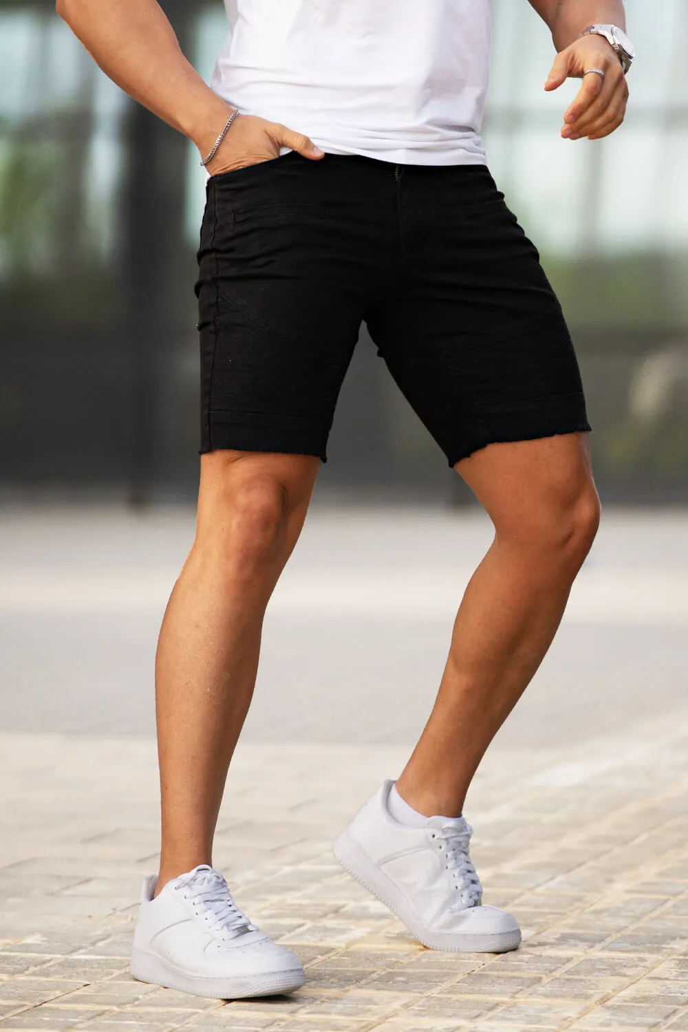 Men's Black Jean Short - Basic Style