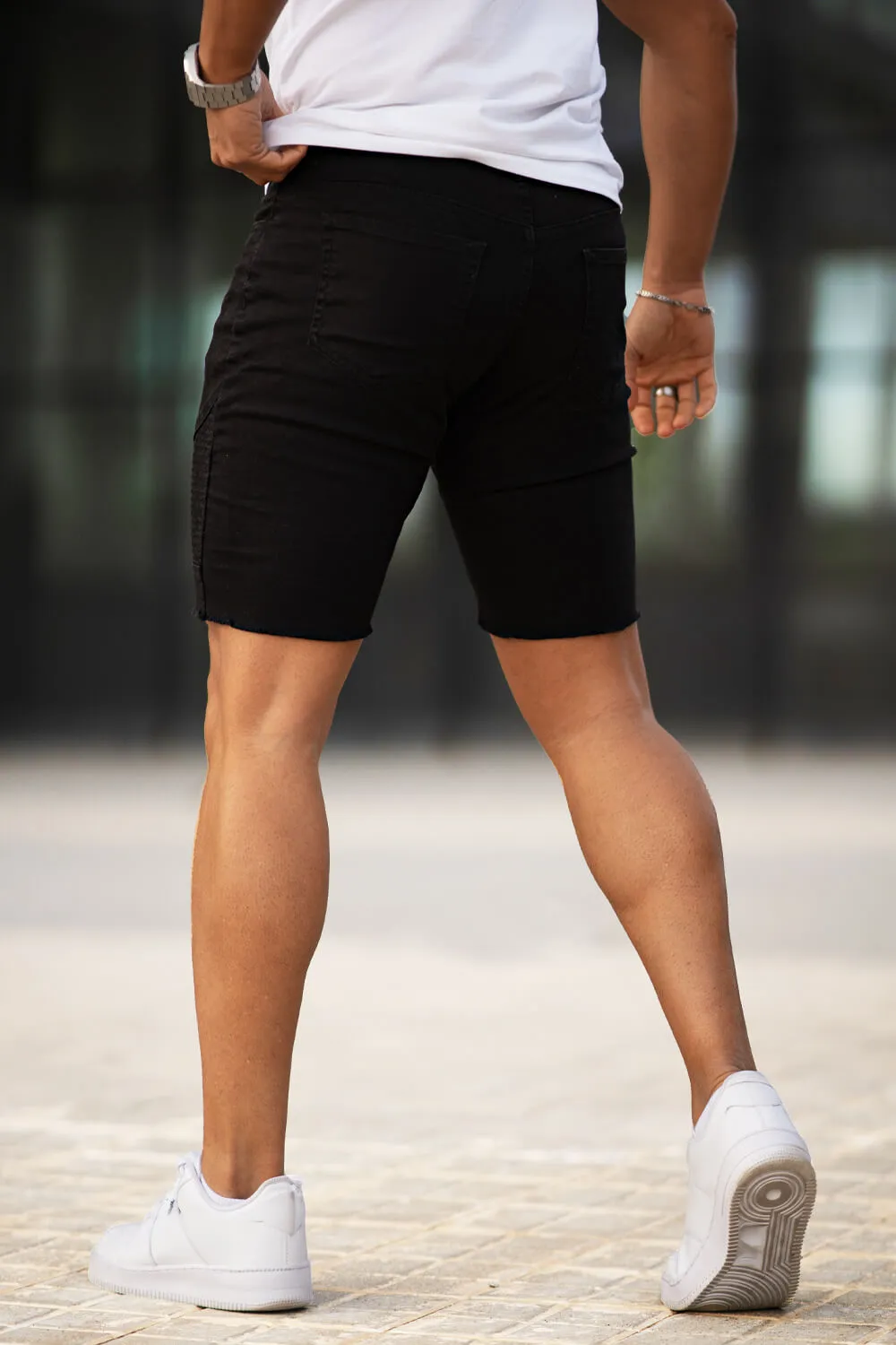 Men's Black Jean Short - Basic Style