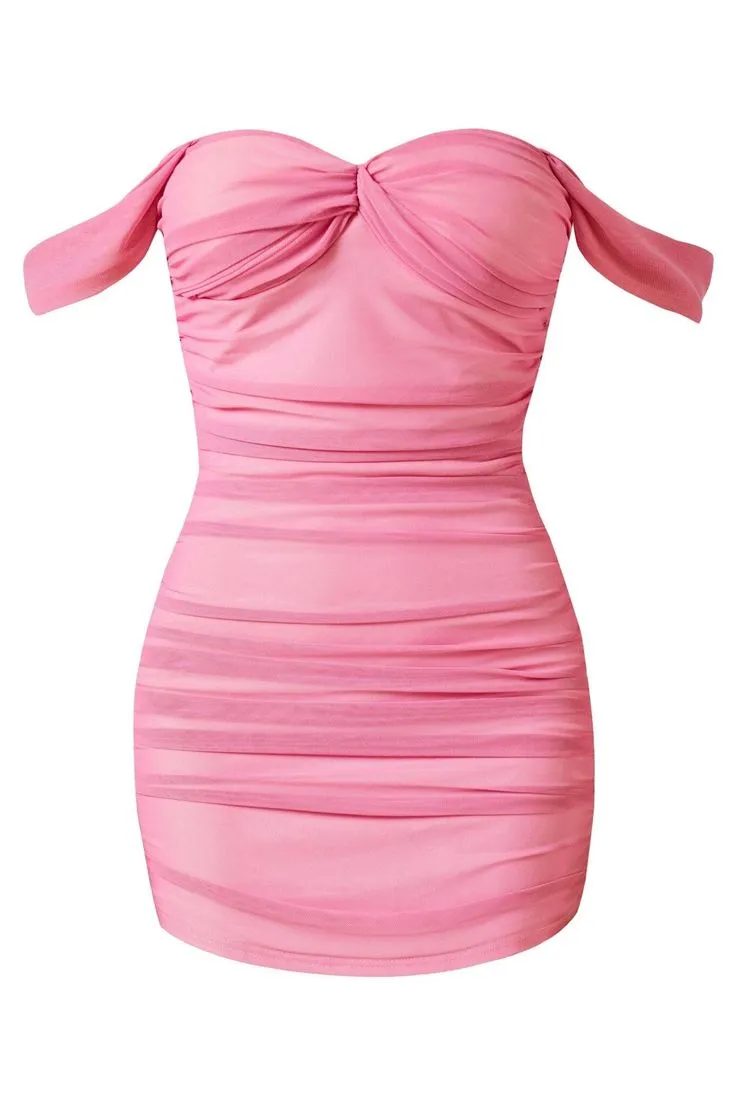 Off The Shoulder Pink Sheath Short Homecoming Dress Formal Party Dress J4352