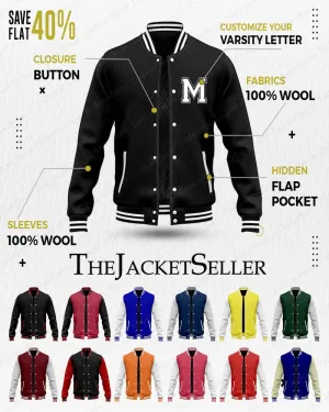 Original Wool Custom Varsity Letterman Bomber Jacket | Wool Jacket