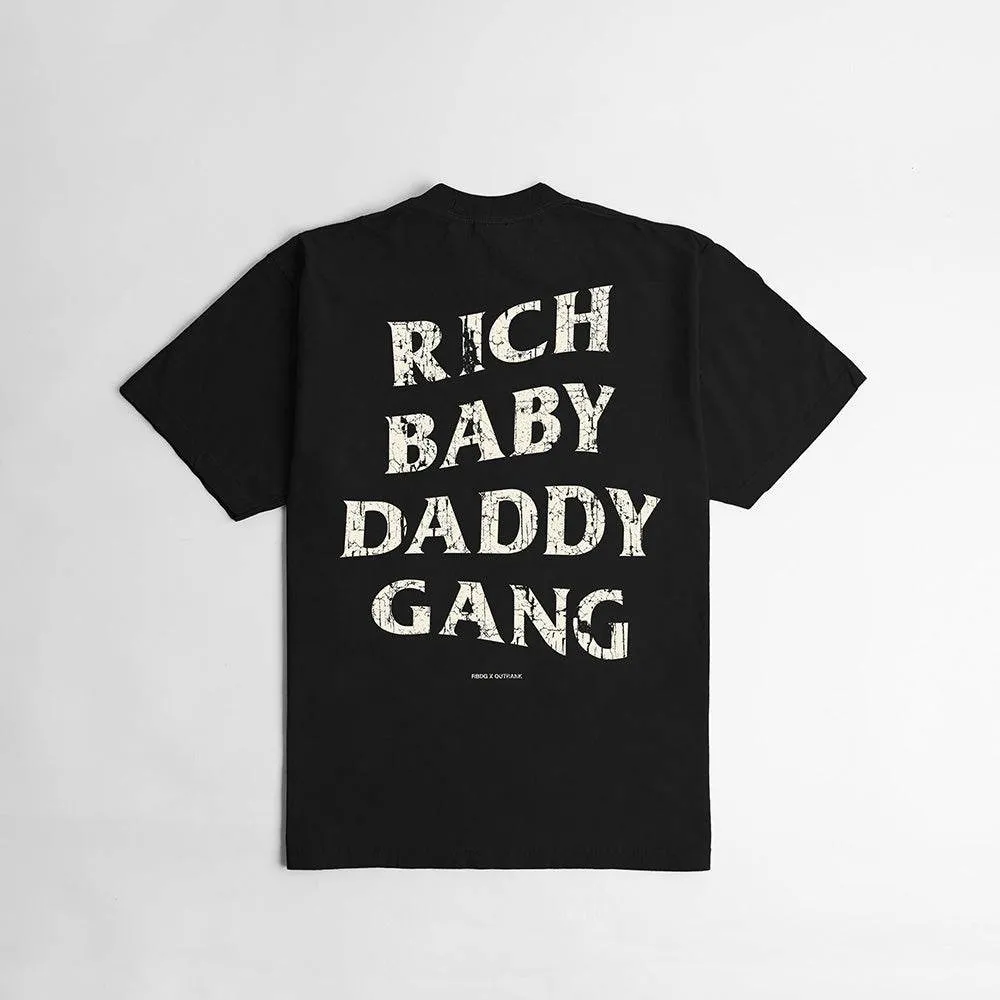 Rich Baby Daddy Gang Premium Oversized T-shirt- Black