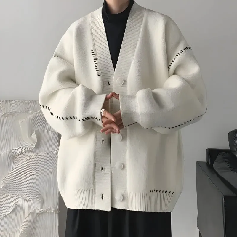 Riolio - Button Up Cardigan - chill guy 90s fashion mens fashion
