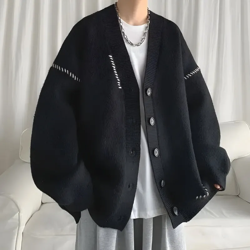 Riolio - Button Up Cardigan - chill guy 90s fashion mens fashion