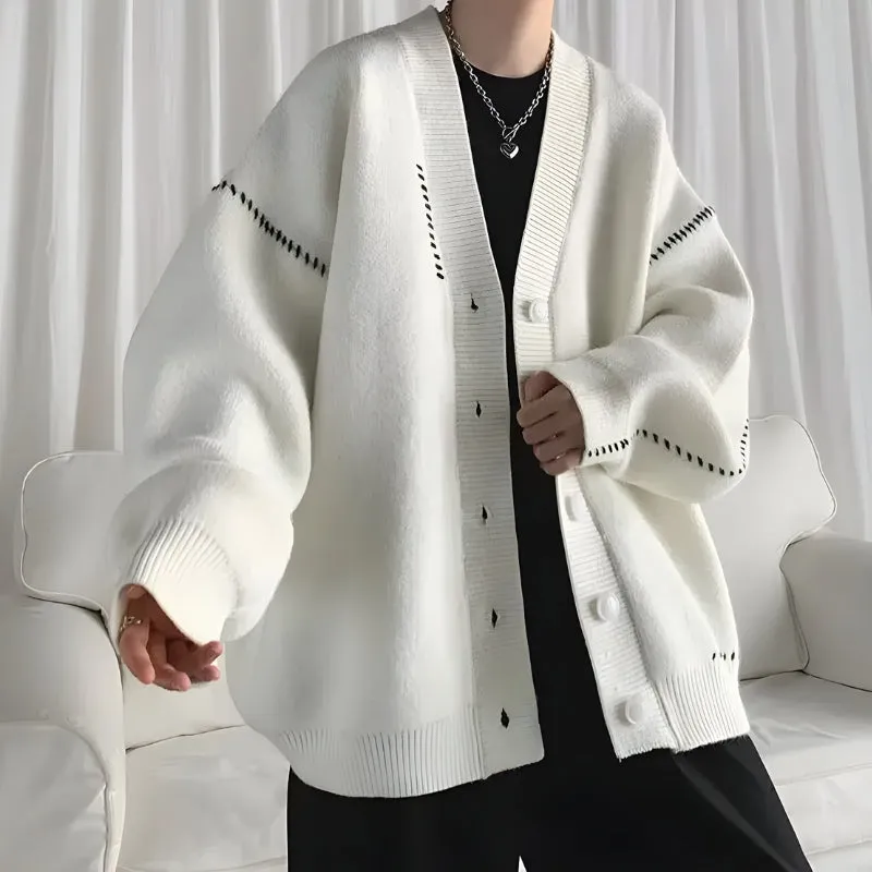 Riolio - Button Up Cardigan - chill guy 90s fashion mens fashion