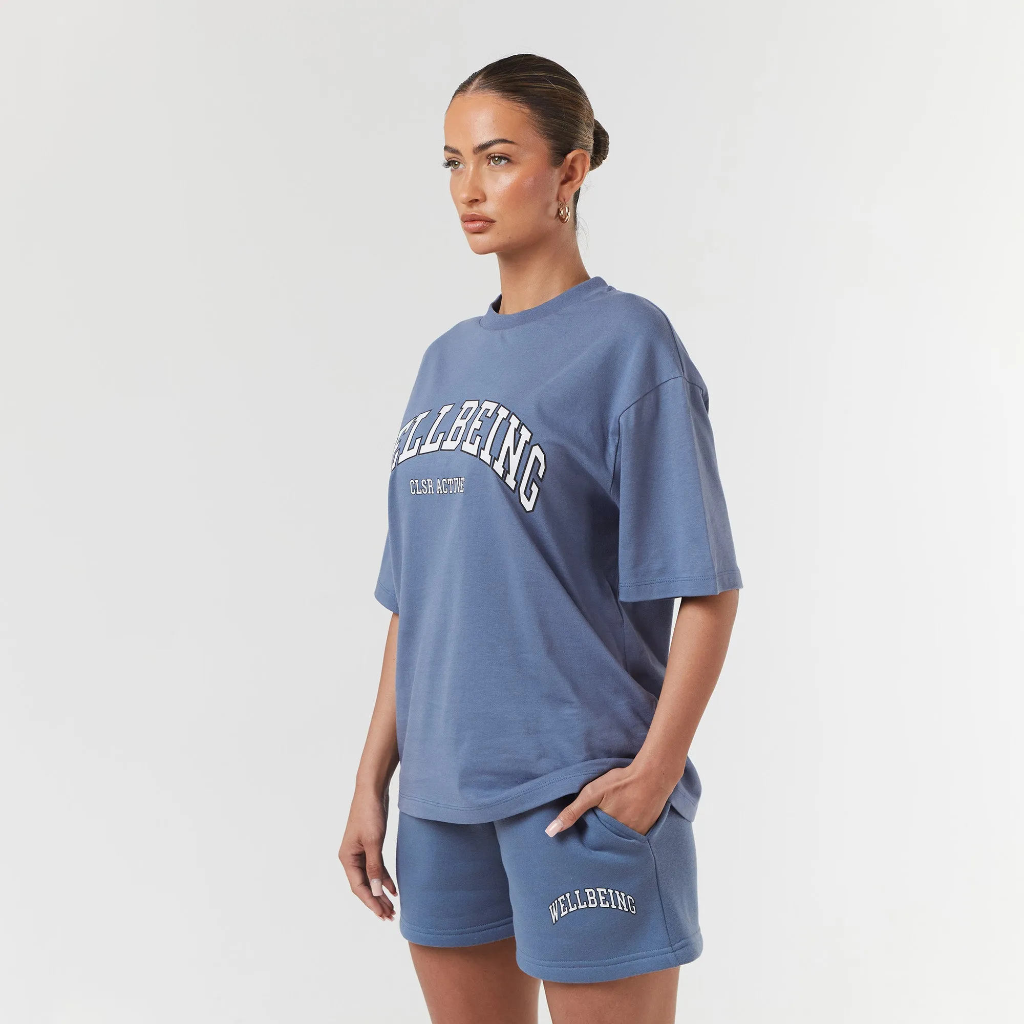 Wellbeing Varsity Twinset | Elemental Blue