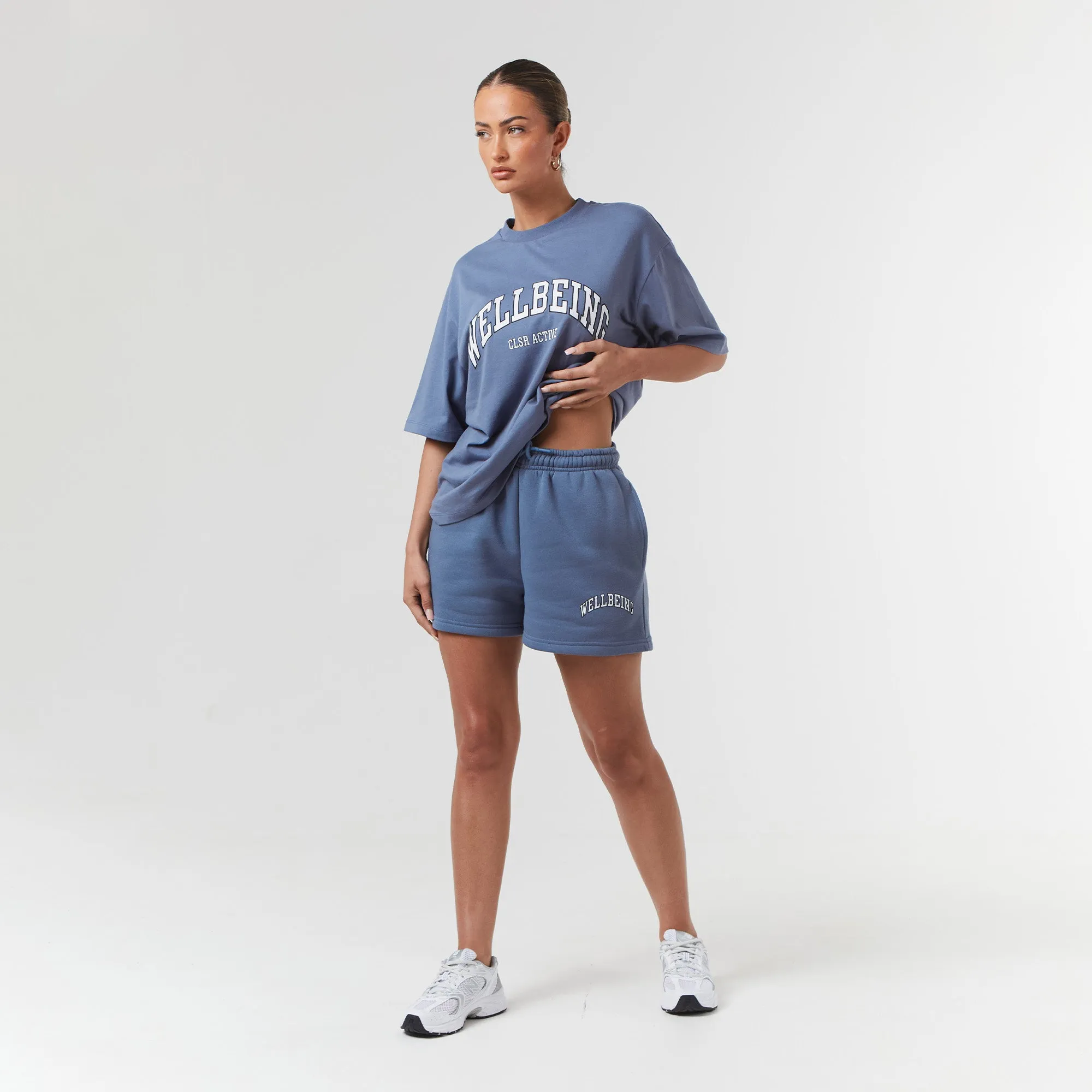 Wellbeing Varsity Twinset | Elemental Blue