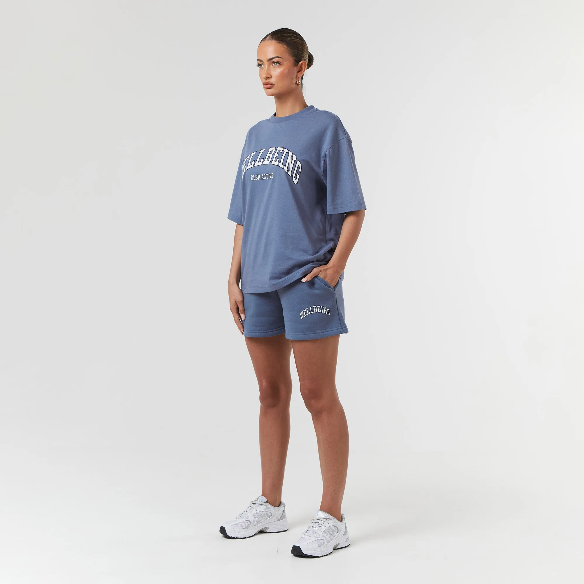 Wellbeing Varsity Twinset | Elemental Blue