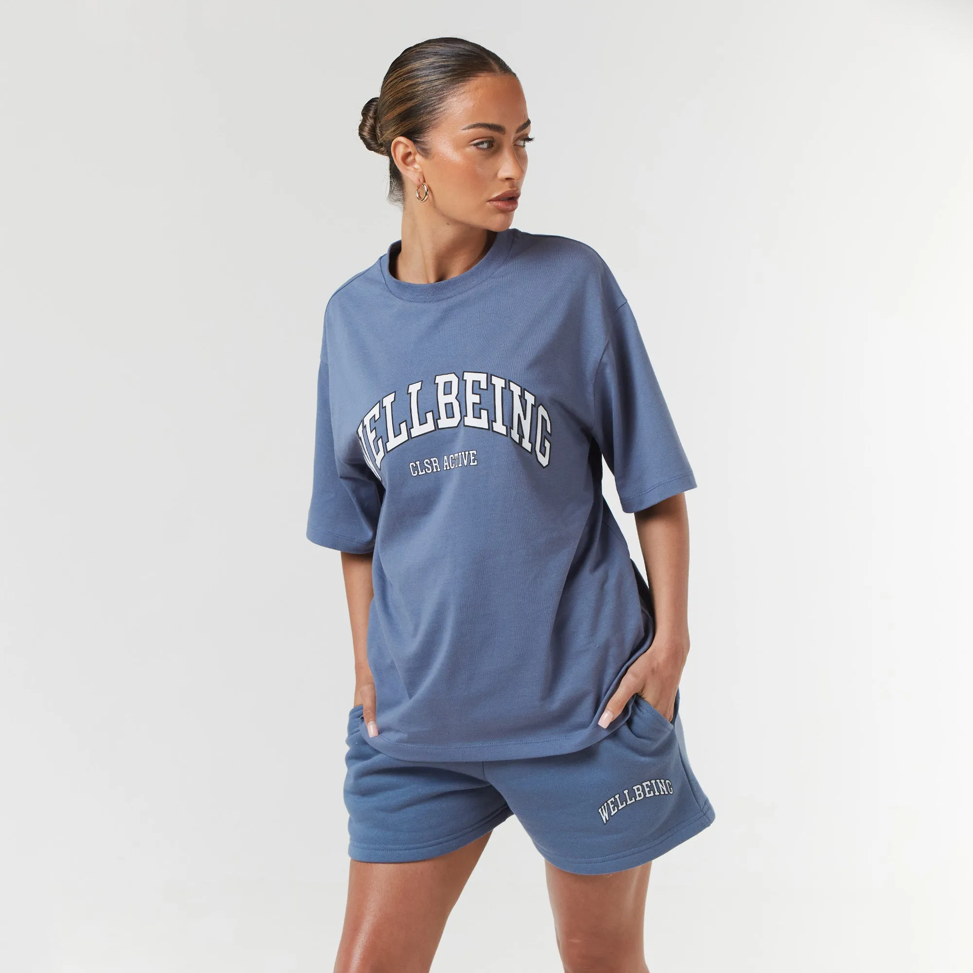 Wellbeing Varsity Twinset | Elemental Blue