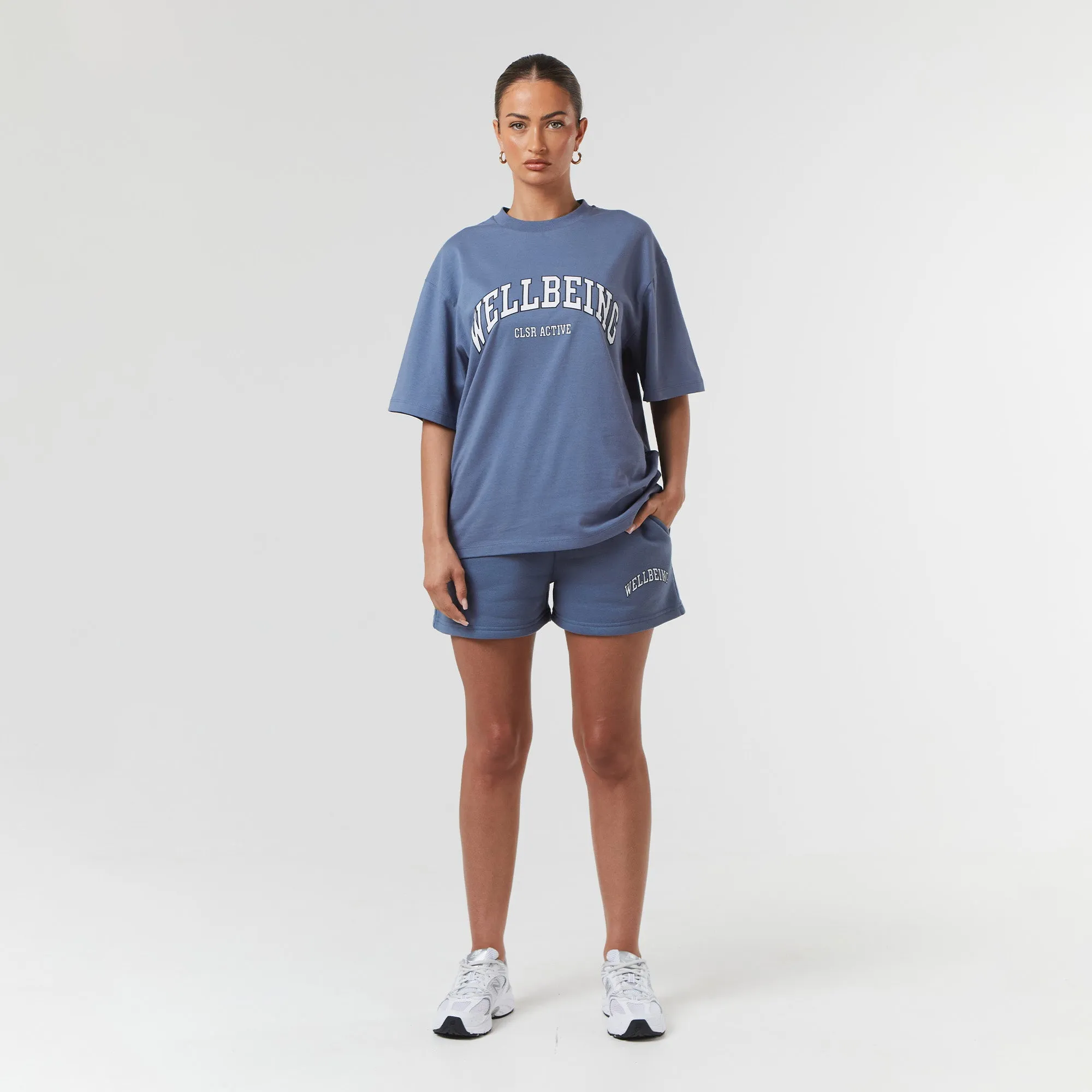 Wellbeing Varsity Twinset | Elemental Blue