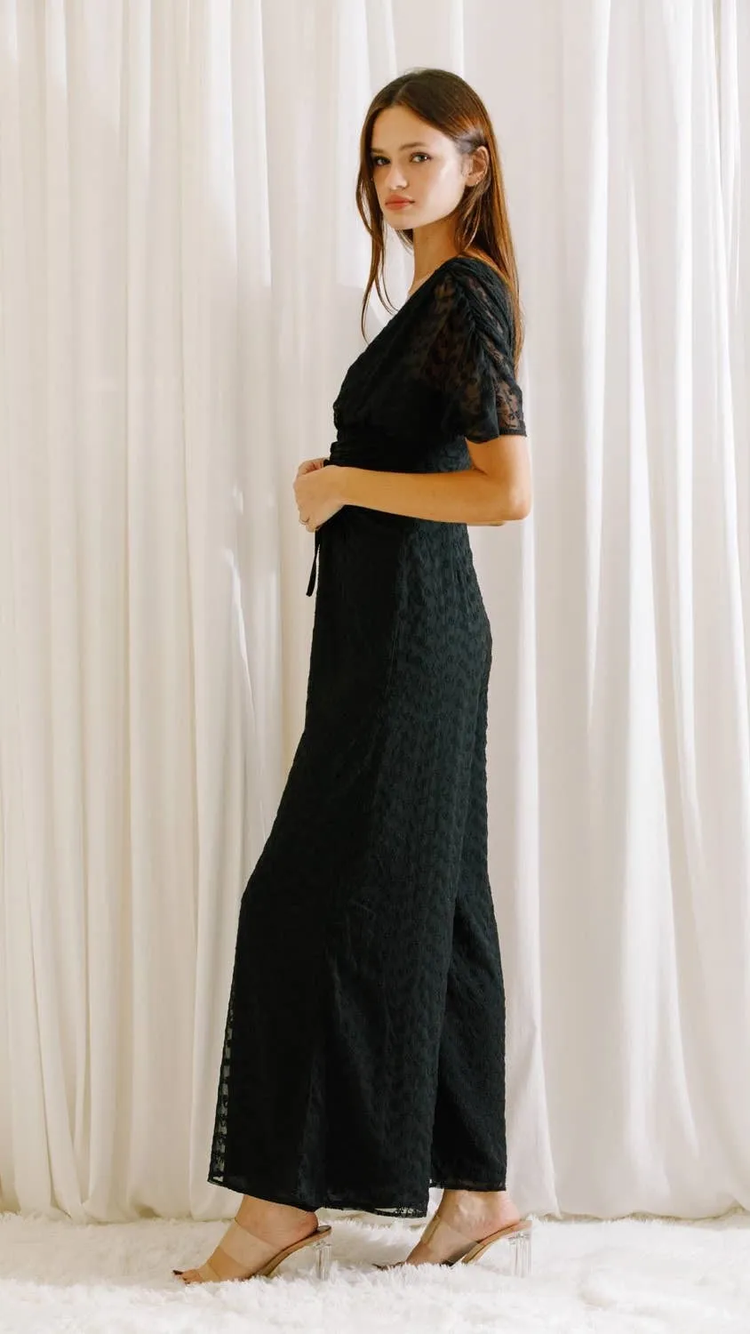 Women's Storia Monochromatic Eyelet Drawstring Jumpsuit