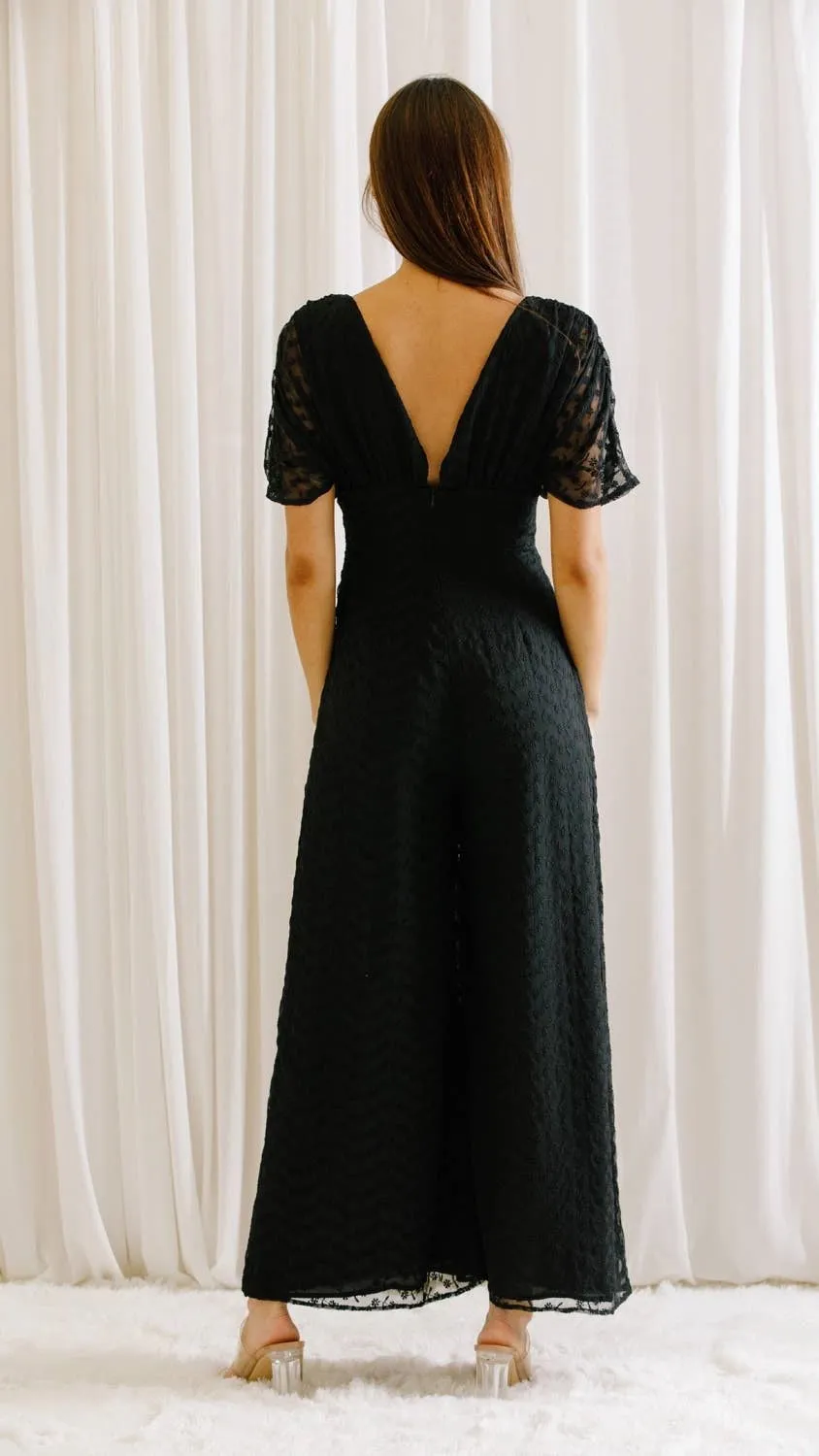 Women's Storia Monochromatic Eyelet Drawstring Jumpsuit