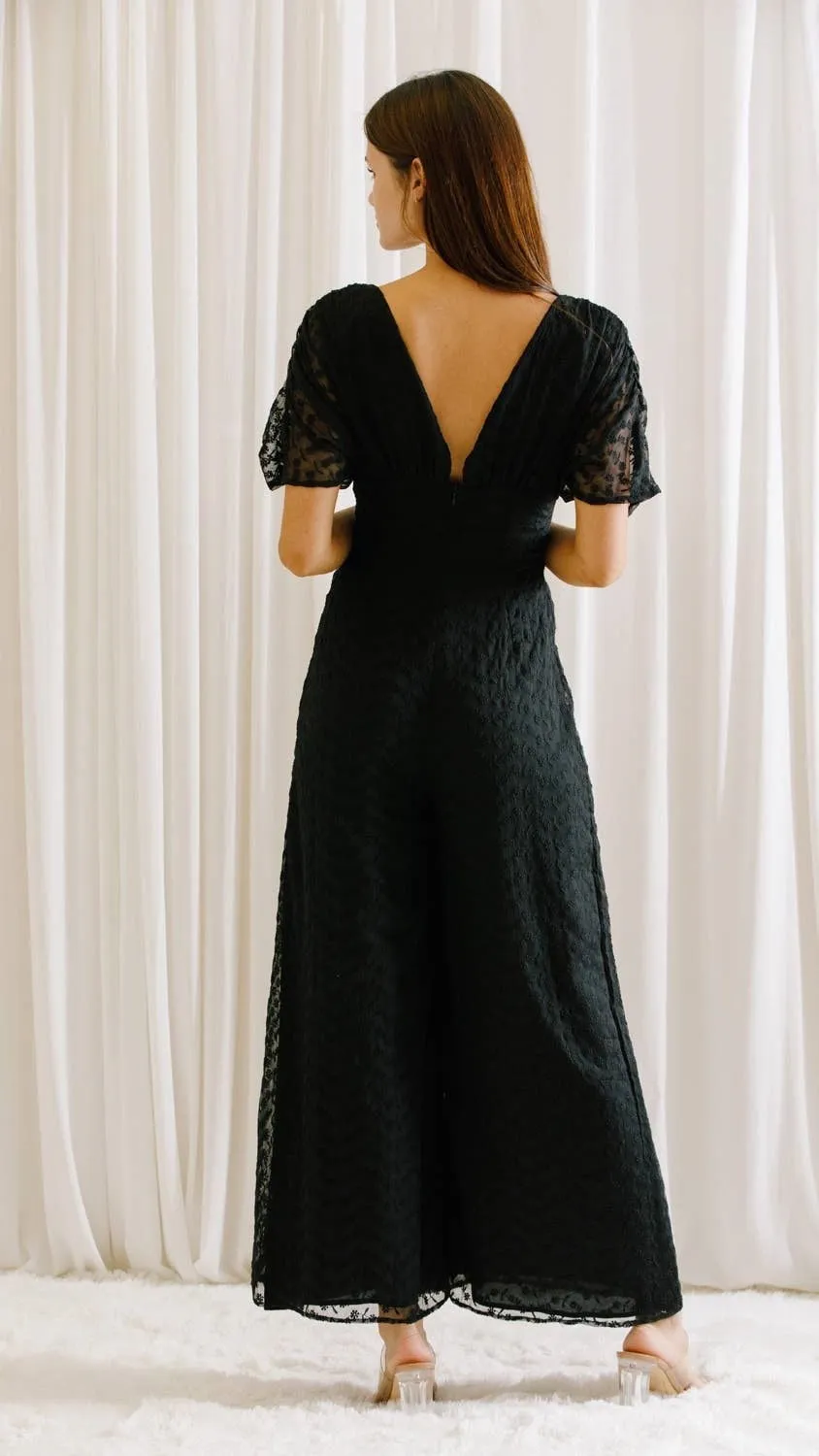 Women's Storia Monochromatic Eyelet Drawstring Jumpsuit