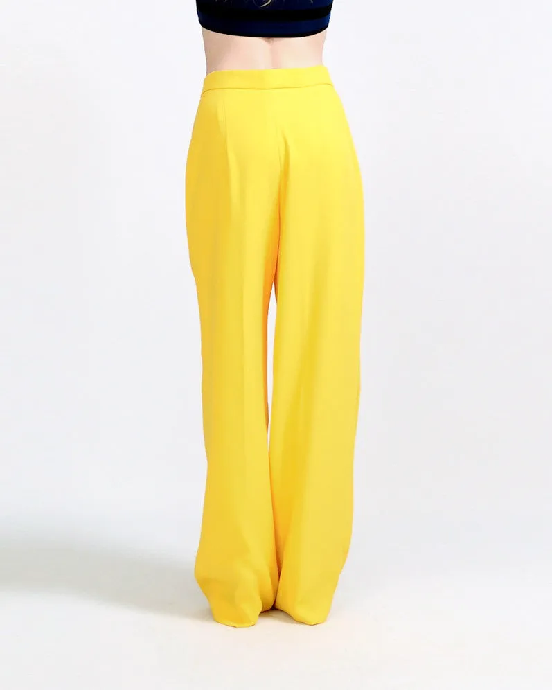 Yellow Wide Leg Trousers