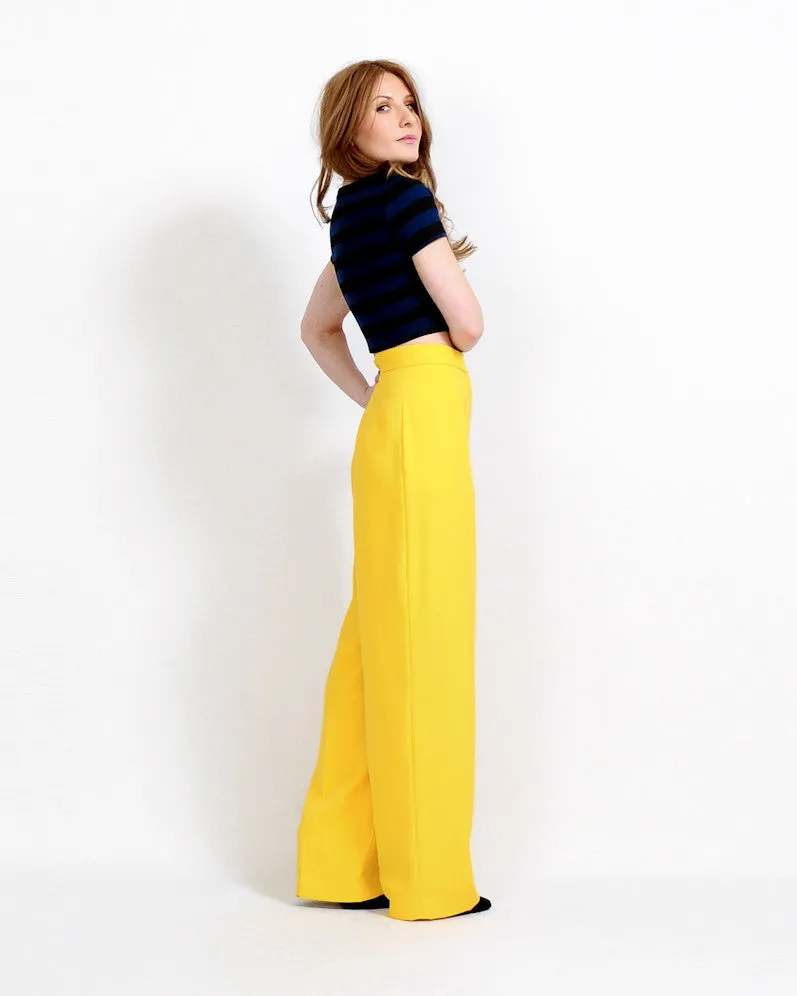 Yellow Wide Leg Trousers